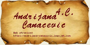 Andrijana Čanaćević vizit kartica